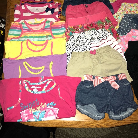 Girls 4T Summer Bundle tops Skirts shorts - Picture 4 of 7